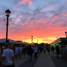 estação pôr do sol