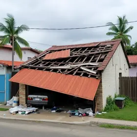 teto de garagem desaba em João Pessoa